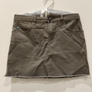 Raw Hem Denim Mini Skirt NWT